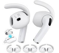 KALANKA-AhaStyle Crochets d'oreille pour AirPods 4ème Génération (2024) ¿Pochette de Rangement Ajoutée¿ 3 Paires S/M/L Antidérapants Cover-Oreilles Accessoires Compatible avec Apple AirPods 4th Gen(B