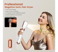 Kalanka-Airbrush 5 En 1 Air Brush 5 En 1 Seche Cheveux 5 En 1 Avec Seche Cheveux Boucleur, Airbrush Cheveux, Air Brush, Brosse Lissante, Air Styler 5 En 1 Pour S¿¿Cher, Boucler, Lisser