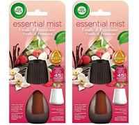 Kalanka-Airwick Recharge Diffuseur D'huiles Essentielles Essential Mist Parfum Fleur De Vanille & Framboise 20 Ml, L'emballage Peut Varier (Lot De 2)