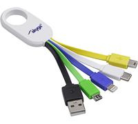 KALANKA-AK-AD-51 Multi Adapter 5 in 1 USB A USB C Micro Mini USB Lightning Charging Cable