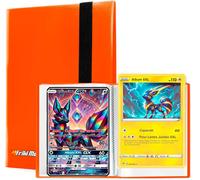 KALANKA-Album de cartes à collectionner Jumbo XXL, album avec capacité de 60 cartes promo GX véritables, VMAX, V ou EX, 30 pages pour cartes Jumbo, Album avec pochettes taille 21,1x14,5cm (Orange)
