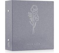 Kalanka-Album Photo 11x15 11,5x15 600 Pochette, Grand Format Lin Tissu Album Pour Horizontal Vertical Photos Gris