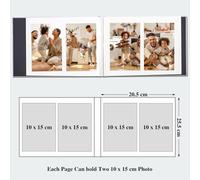 Kalanka-Album Photo Adhesif 10x15 Petit Album Photo En Lin 60 Pages, 21,5x30 Cm Album Photo Scrapbooking Avec Stylo À Bille, Diy Livre Photo Pour Mariage Bébé Famille Voyage Jaune