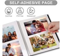 Kalanka-Album Photo Adhesif Vierge 33x32 Cm Classeur Photo Livre Photo Personnalisable Scrapbook De Classe Mariage Livre D'or Enfant Bebe Diy Carte Postale, 40 Pages Orange