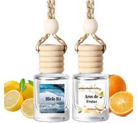 Kalanka-Ambientador De Coche Colgante, Difusor De Aceites Esenciales Para Coche, Ambientador De Coche Duradero, Ambientador De Coche Para Mujeres (Hielo Negro + Círculo De Frutas)