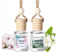 Kalanka-Ambientador De Coche Colgante, Difusor De Aceites Esenciales Para Coche, Ambientador De Coche Duradero, Ambientador De Coche Para Mujeres (Cherry Wood + Cherry Blossom Fragrance)
