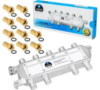 KALANKA-Amplificateur de signal satellite - Kit diviseur avec fiches F plaquées or.