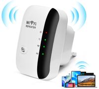 KALANKA-Amplificateur Wi-FI 300 Mbit/s 2,4 GHz, Extension de portée, amplificateur Compatible avec Tous Les appareils Wi-FI, 802.11N/B/G, sécurité WPA2, Installation Facile, Couverture de 50 m