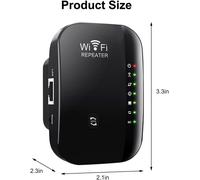 KALANKA-Amplificateur Wi-Fi avec prise - Répéteur WiFi 300 Mbit/s - Répéteur Wi-Fi 2,4 GHz avec WPS - Amplificateur Internet pour jusqu'à 3000 m² et 30+ appareils - Câble réseau inclus - Compatible a