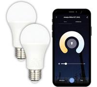 KALANKA-Ampoule connectée Antalya White E27 - LED WiFI + BT, 780 Lumens, 9 W, Blanc réglable, compatible avec Alexa ou Google Home, Automatisations faciles