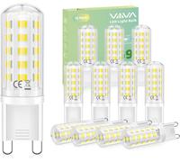 Kalanka-Ampoule G9 Led 5w - 12pcs, Équivalen 50w Halogène, Blanc Froid 6000k, 500lm Cri 80 Ac 220-240v, Non Dimmable Sans Scintillement, G9 Standard Base Céramique, Économie Ampoules, Pour Chambre Sa