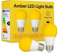 KALANKA-Ampoule LED Ambre E27 \u2013 Lumière Nocturne Apaisante Sans Lumière Bleue \u2013 Favorise la Mélatonine \u2013 Faible Consommation 3,5W \u2013 Longue Durée \u2013 Idéale pour la Décoration
