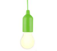 Kalanka-Ampoule Led Avec Cordon De Tirage - Fonctionne À Piles - Blanc Chaud 3000 K - Lanterne Compacte À Suspendre Pour Intérieur Et Extérieur, Urgence, Camping, Décoration De Jardin, Fête (Vert)