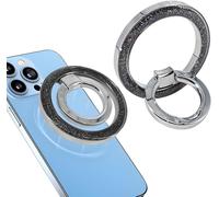 Kalanka-Anneau Magnet Anneau Brillant Pour Téléphone Portable Magnetic Phone Ring Holder Anneau Telephone Magnetique Bague Telephone Support Telephone Portable(Noir)