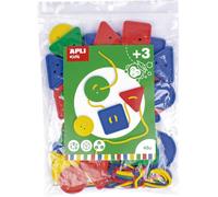 KALANKA-Apli kids 17492 - Sachet de 48 boutons formes et couleurs assorties
