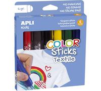 Kalanka-Apli Kids 17539 - Pack De 6 Tubes De 6 Gr De Gouache Solide Pour Textile De Couleurs Assorties