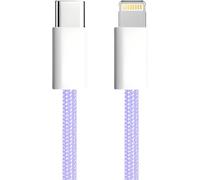 KALANKA-apm iPhone USB C Cable, iPhone Charger [Apple MFi Certified], Nylon Braided Purple, USB C Cord Quick Charge, Lightning Connector, Ultra Durable, for iPhone 14/13/12.., iPad, AirPod, (1M), 6004