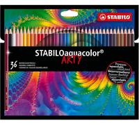 Kalanka-Aquacolor Arty - Crayon De Couleur - Etui Carton X 36 Crayons Aquarellables - Gamme Arty