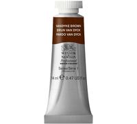 KALANKA-Aquarelle Professionnel - Peinture Aquarelle, Haute Luminosité, Résistante à la Lumière, Qualité Archive, Tube de 14 ML, Couleur Brun Van Dyck