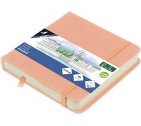 Kalanka-Art Carnet De Croquis 12 X 12 Cm Vieux Rose Pu Couverture Rigide 80 Feuilles 140 G Papier Crème Rose