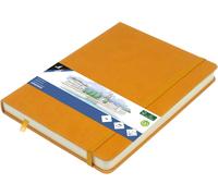 Kalanka-Art Carnet De Croquis A5 À Couverture Rigide En Polyuréthane Jaune Ocre 80 Feuilles 140 G Papier Crème