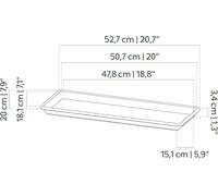 KALANKA-ARTEVASI Soucoupe RECTANGULAIRE Venezia L 60CM Taupe