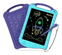 KALANKA-AstroDraw Enfant Tablette D'écriture LCD, jouet bebe 2 3 4 5 6 Ans Garçon et Fille, Jeux Enfants Educatif - Ardoise Magique, jouet spatial, cadeau pour garçons et filles (Aqua/Violet)