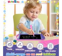 KALANKA-AstroDraw Jouet Tablette Dessin LCD Enfant de 2 3 4 5 6 Ans, Filles 1ères Écriture Jouet,Cadeau Fille Anniversaire Noël (Violet/Rose)