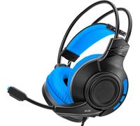 KALANKA-Atlas Casque Gaming pour PS4/PS5/Xbox One/Xbox Series XS/PC/Mobile, Casque Filaire Ultra Léger avec Microphone Pliable, Haut-parleurs de 50mm, Cable de 3.5mm - Bleu