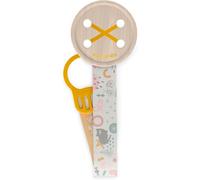 Kalanka-, Attache Sucettes Avec Ruban. Chaîne De Sucette Avec Ruban Textile, Avec Un Design Double Face. Attache Tetine Pour Bébés Et Nouveau-Nés, +0 Mois. Walk Jaune