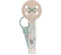 Kalanka-, Attache Sucettes Avec Ruban. Chaîne De Sucette Avec Ruban Textile, Avec Un Design Double Face. Attache Tetine Pour Bébés Et Nouveau-Nés, +0 Mois. Walk Vert