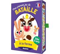 Kalanka-Auzou Jeux - Mon Premier Jeu De Bataille À La Ferme - Jeu De Cartes Enfant - Observation Et Comparaison - Dès 3 Ans