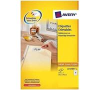 KALANKA-AVERY - 675 Étiquettes Amovibles Blanches Personnalisables - Format 63,5 x 29,6 mm - Impression Laser et Jet d'Encre