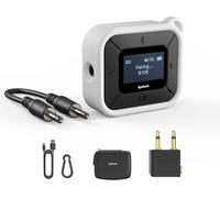 Kalanka-Avion Bluetooth Transmetteur Récepteur Avec Extra Dual 3.5mm Aux Adaptateur, Led Affichage Faible Latence Double Liaison Bluetooth 5.3 Casque Adaptateur Pour Voiture Airpods Casque Sans Fil