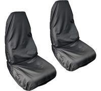 Kalanka-Awnic Lot De 2 Housses De Siège Avant Imperméables Universelles Avec Poche Arrière ¿ Housses De Siège Avant Très Résistantes ¿ Avec Boucle Et Boucle ¿ Noir