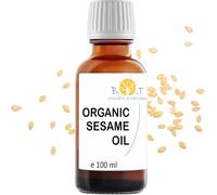 Kalanka-B.O.T Cosmetic & Wellness - Huile De Sésame Bio Certifiée, Pressée À Froid, 100% Naturelle Huile De Massage Ayurvédique Soin Visage Et Corps Soin Cheveux, 100 Ml