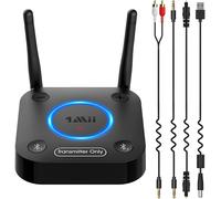 KALANKA-B06TX Émetteur Audio Bluetooth 5.2 pour TV, Transmetteur Adaptateur Bluetooth pour 2 Casques, aptX Faible Latence et HD, Longue Portée, Contrôle du Volume, AUX RCA Optique Coaxiale [Upgraded]