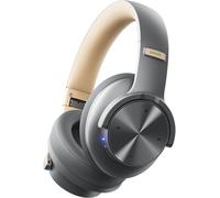 KALANKA-B8 Casque Bluetooth sans fil 120 heures de lecture avec 3 modes EQ, faible latence, appels mains libres, casque supra-auriculaire pour voyage, maison, bureau, téléphone portable, PC (gris et