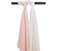 Kalanka-Baby Mini Panther Swaddle Chiffons À Sucer, 2 Pièces (Chiffons À Langer, Chiffons De Gaze 100% Coton, Très Absorbants & À Séchage Rapide, Multifonctionnels), Soft Pink