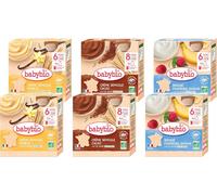 Kalanka-Babybio - Gourdes Lactées Pour Bébé - Dès 8 Mois - Au Lait De Vache Bio - 24x90g (2x3 Variétés)