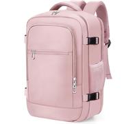 KALANKA-Bagage Cabine 40x20x25 pour Ryanair, Sac à Dos Voyage 20L sous Siège, Bagage à Main, Ordinateur Portable 14 Pouces avec Sangle de Fixation pour Valise et Poche Antivol - Homme Femme, Rose Rose