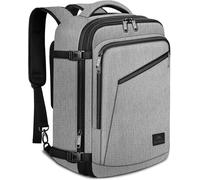 Kalanka-Bagage Cabine 55x35x25, Air France Sac À Dos Voyage Cabine Avion, Extensible Grand Sac A Dos 50l Homme Femme, Imperméable Travel Backpack Pour École Universités Travail Loisir, Gris