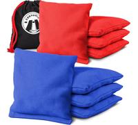KALANKA-Bags Official Regulation Cornhole Lot de 8 Sacs poires Toutes Saisons Rouge/Bleu et américain Unisexe