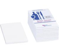 KALANKA-Baier schneider notes &restauration, sans klebebindung 70 g/m ², 75 x 140 mm, blanc, Un paquet de 10 (10 x 50 feuilles)