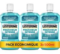 Kalanka-- Bain De Bouche Quotidien Fraîcheur Intense (Lot De 3 Bouteilles De 500 Ml) ¿ Bain De Bouche Pour Combattre Les Bactéries ¿ Goût Intense Pour Une Haleine Fraîche