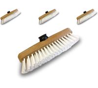 Kalanka-Balai Brosse Lave-Pont 22 Cm En Ppl Blanc Lot De 3 Monture Bois Pour Laver, Récurer Les Ponts, Les Carrelages Et Les Sols Douille Vissante Plastique Sans Manche Kibros 1110cx3