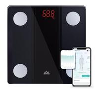 Kalanka-Balance De Salle De Bain Bluetooth Avec Analyseur De Composition Corporelle Et Moniteur Imc/Graisse Corporelle/Muscle/Âge Corporel, Etc. Affichage Led, 26 X 26 Cm (Noir)