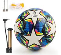 Kalanka-Ballon De Foot Champions, Ballon De Football De Taille 5, Avec 1 Pompe De Ballon, 2 Aiguilles, 1 Sac En Filet, Article De Fans De Football Cadeau D'anniversaire Pour Jeu Et L'entraînement
