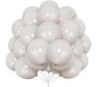 KALANKA-Ballons Gris, Paquet de 30 Ballons Gris Mat en Latex 12 pouces 30,5 cm Ballon avec Ruban pour Femmes Garçons d'anniversaire Filles Mariage Baptême Douche Remise des Diplômes Baby Shower Décor
