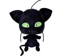 KALANKA-Bandai - Miraculous Ladybug - Peluche Toute Douce 15 cm - Plagg - Licence Officielle Miraculous - Peluche Kwami Chat Noir Plagg - P50692